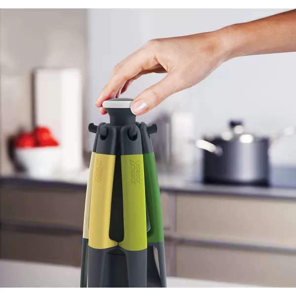 imageJoseph Joseph Elevate Carousel Nylon Kitchen Utensil Set with Rotating Storage Stand 6piece GrayOpal