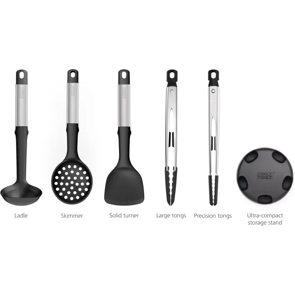 imageJoseph Joseph Elevate Fusion 5piece Silicone Utensil Set with Storage Stand Stainless Steel