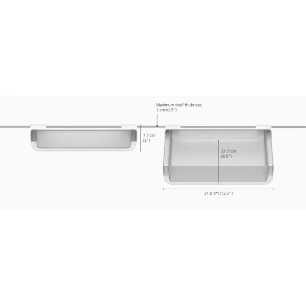 imageJoseph Joseph FridgeStore UnderShelf Storage Drawer One Size ClearBlue