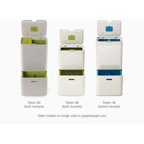 imageJoseph Joseph IW1 2436L 6395 Gallon Eco Liners Recycled Bin Liner Trash Bags 20 Pack  Grey