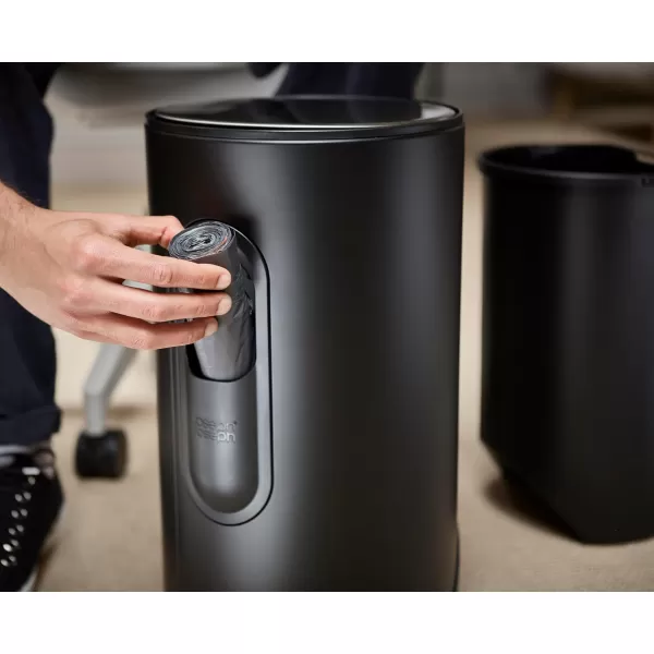 imageJoseph Joseph IW6 Eco Recycled plastic Bin Liners Kitchen Trash Bags With Tie Tape Drawstring Handles Extra Strong  4 Packs of 20 Total 80 Liners Holds 30 Litres79 Gallons Grey10L 4pk