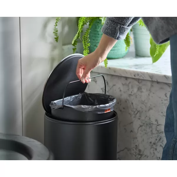 imageJoseph Joseph IW6 Eco Recycled plastic Bin Liners Kitchen Trash Bags With Tie Tape Drawstring Handles Extra Strong  4 Packs of 20 Total 80 Liners Holds 30 Litres79 Gallons Grey10L