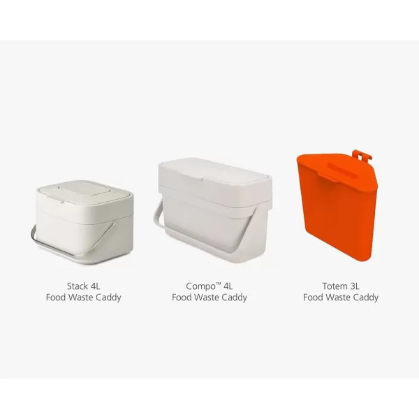 imageJoseph Joseph Intelligent IW2 Bin Liners Custom Fit Bags for Food Waste Caddy 1 Gallon  4 Liter 100 Compostable Pack of 50 Clear 3000750 Count Pack of 1