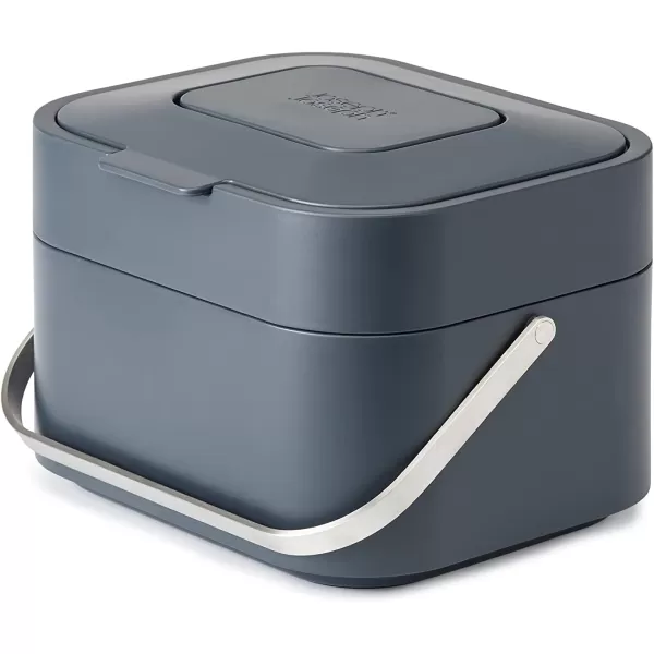 imageJoseph Joseph Intelligent Waste Compost Bin Food Waste Caddy with Odor Filter and Ventilation 1 gallon  4 liters Graphite