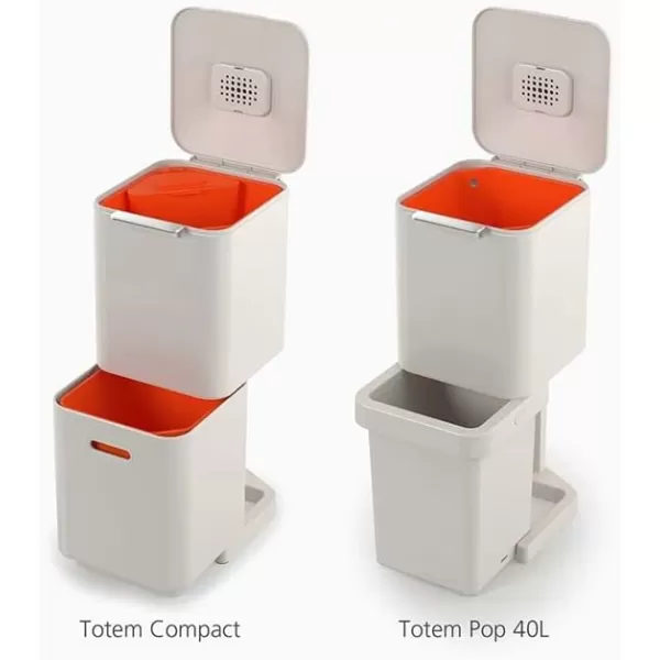 imageJoseph Joseph Intelligent Waste IW7 20L 52 US Gallons CustomFit ExtraStrong Trash Bags Totem Compact ampamp Totem Pop 40L Models 20 pcs Transparent