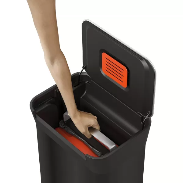 imageJoseph Joseph Intelligent Waste Titan Trash Can Compactor Kitchen Bin with Odour Filter Holds Up to 90L237 Gallons After Compaction Black 30L79 GallonsBlack
