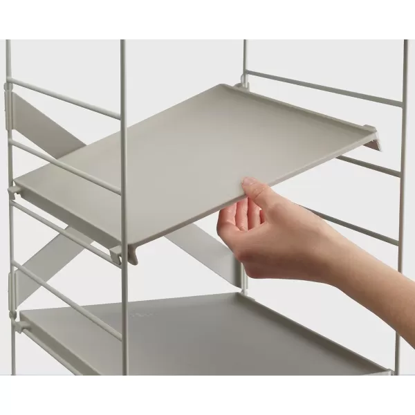 imageJoseph Joseph Level Adjustable Tier Shoe Rack Organizer Durable Shelves and Sturdy Steel Frame holds 4 PairsSingle