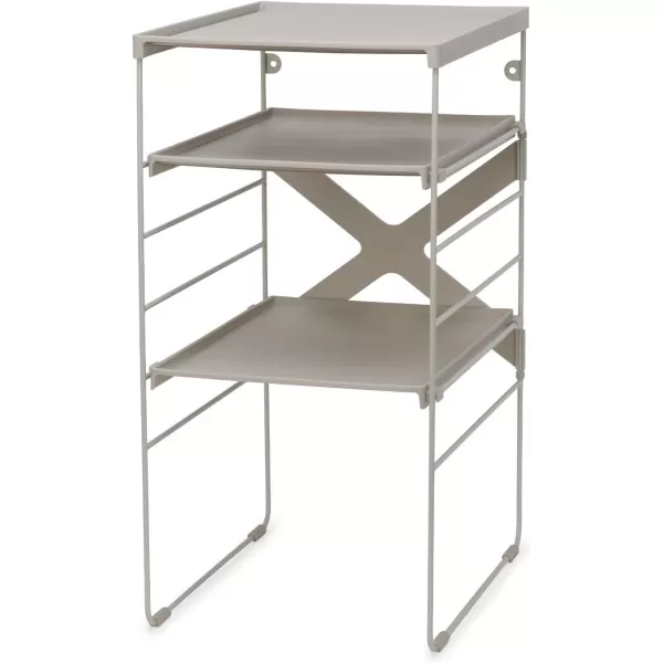 imageJoseph Joseph Level Adjustable Tier Shoe Rack Organizer Durable Shelves and Sturdy Steel Frame holds 4 PairsSingle