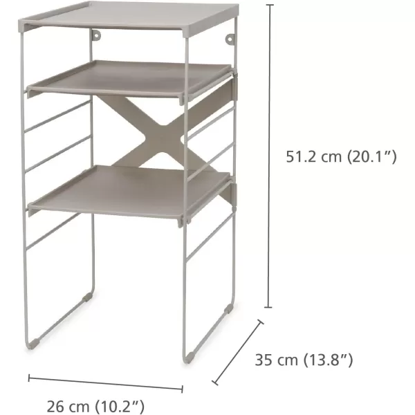 imageJoseph Joseph Level Adjustable Tier Shoe Rack Organizer Durable Shelves and Sturdy Steel Frame holds 4 PairsSingle
