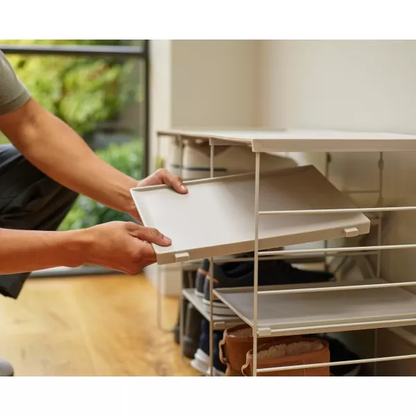 imageJoseph Joseph Level Adjustable Tier Shoe Rack Organizer Durable Shelves and Sturdy Steel Frame holds 4 PairsTriple
