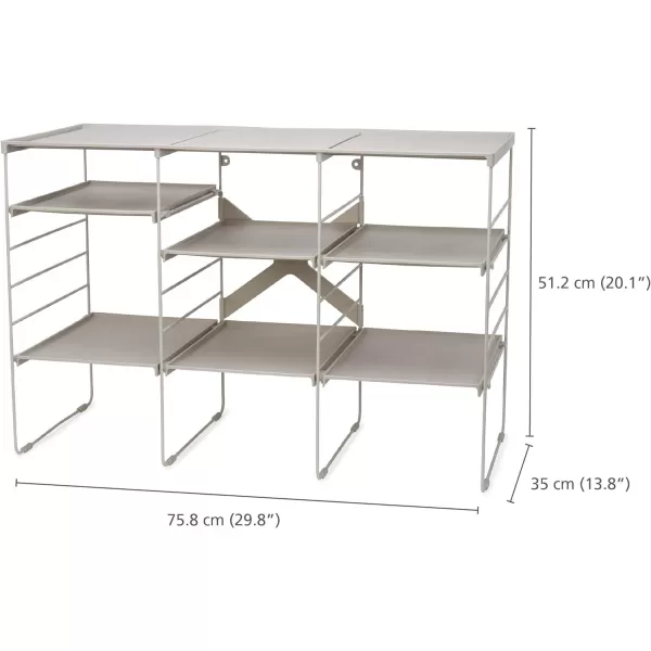 imageJoseph Joseph Level Adjustable Tier Shoe Rack Organizer Durable Shelves and Sturdy Steel Frame holds 4 PairsTriple