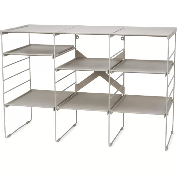 imageJoseph Joseph Level Adjustable Tier Shoe Rack Organizer Durable Shelves and Sturdy Steel Frame holds 4 PairsTriple