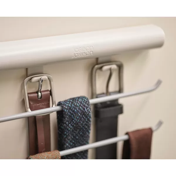 imageJoseph Joseph Orderly Belt Tie ampamp Scarf Hanging Rail Closet Wardrobe Accessory Organizer 4 Rails Rack Storage 2 Belt HooksBelt  Tie  Scarf Rail