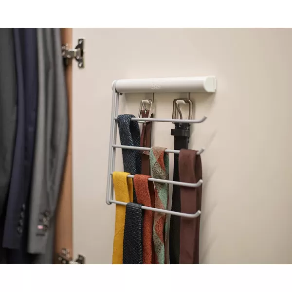imageJoseph Joseph Orderly Belt Tie ampamp Scarf Hanging Rail Closet Wardrobe Accessory Organizer 4 Rails Rack Storage 2 Belt HooksBelt  Tie  Scarf Rail