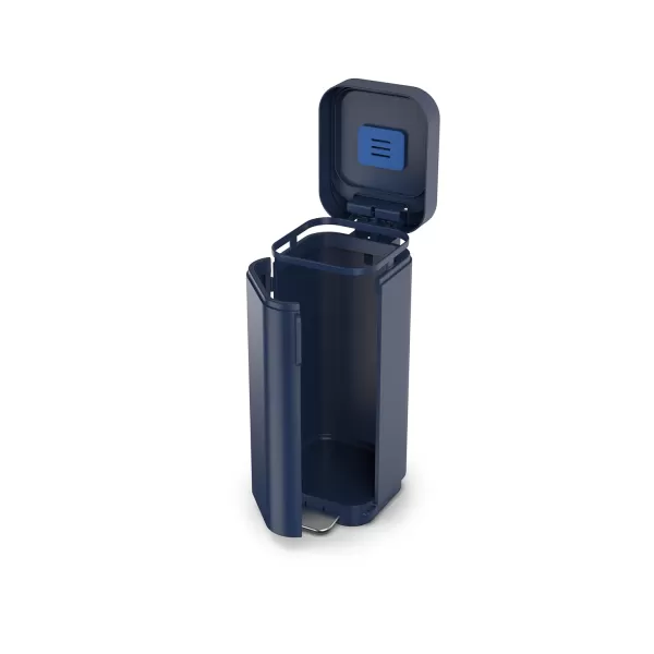 imageJoseph Joseph Porta 40L105 Gallon Convenient Pedal Bin Trash Can  Midnight BlueBlue