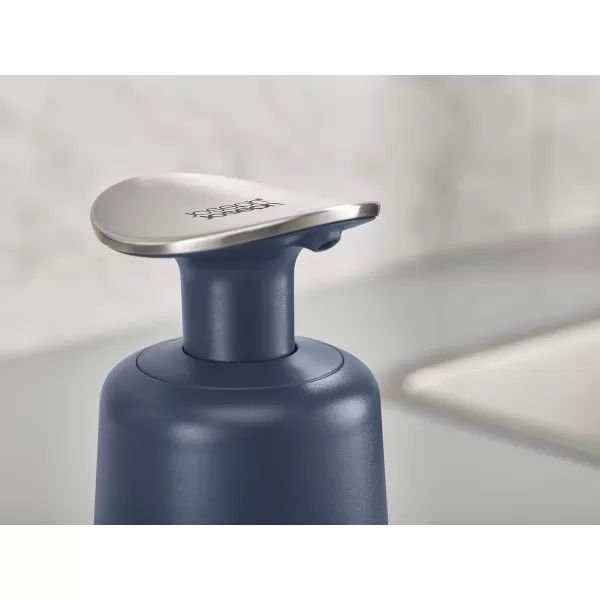 imageJoseph Joseph Presto StainlessSteel Hygienic EasyPush Soap Dispenser with Wide Pump Stainless SteelGrayBlue