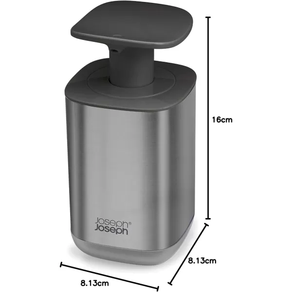 imageJoseph Joseph Presto StainlessSteel Hygienic EasyPush Soap Dispenser with Wide Pump Stainless SteelGrayStainless Steel
