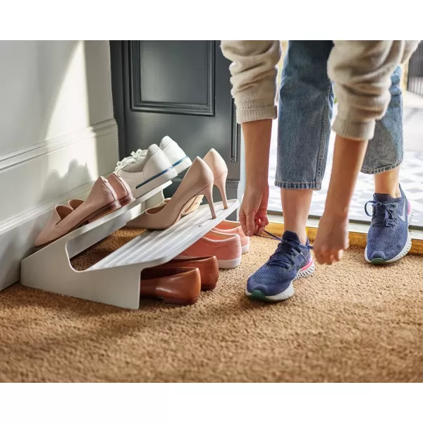 imageJoseph Joseph ShoeIn 2Tier Space saving Shoe Rack Organizer holds up to 3 pairs Small EcruLarge