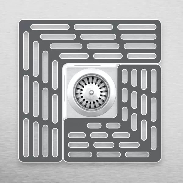 imageJoseph Joseph SinkSaver Adjustable Sink Protector Mat NonSlip GrayGray