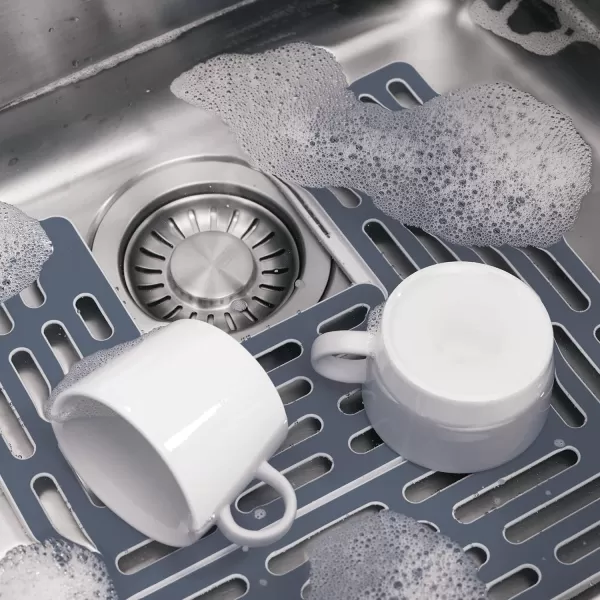 imageJoseph Joseph SinkSaver Adjustable Sink Protector Mat NonSlip GrayGray