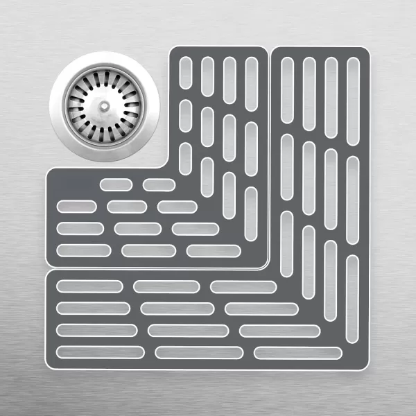 imageJoseph Joseph SinkSaver Adjustable Sink Protector Mat NonSlip GrayGray
