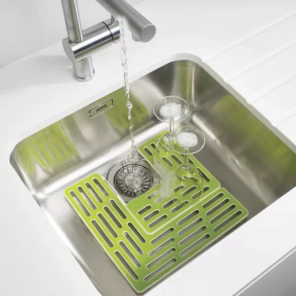 imageJoseph Joseph SinkSaver Adjustable Sink Protector Mat NonSlip GrayGreen