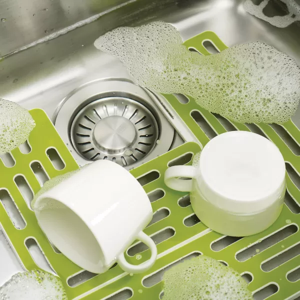 imageJoseph Joseph SinkSaver Adjustable Sink Protector Mat NonSlip GrayGreen