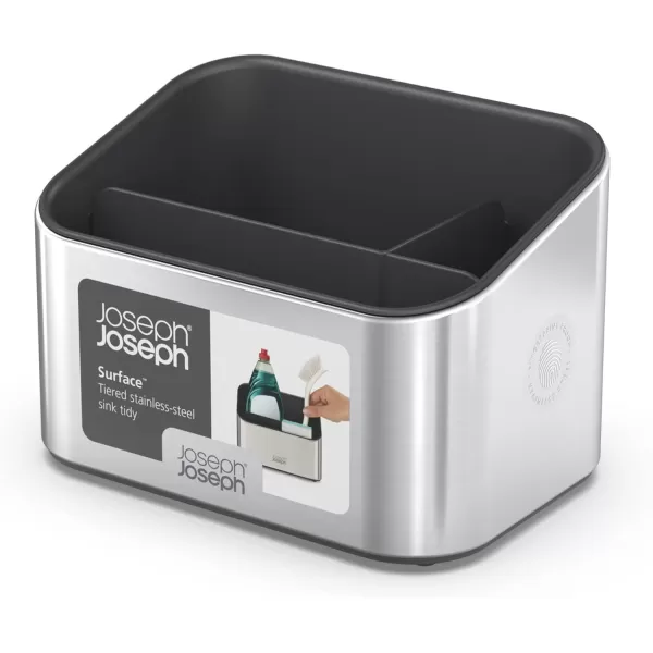 imageJoseph Joseph SinkStore Tiered Sink Tidy Caddy Kitchen Sink Organizer NonSlip Plastic AnthraciteStainless Steel