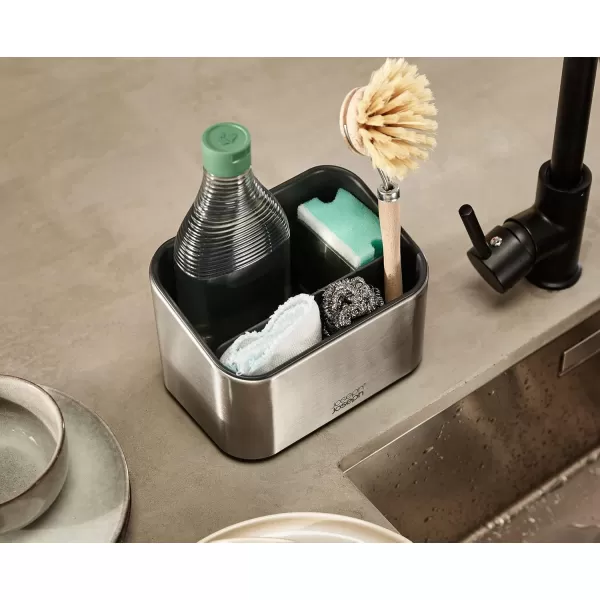 imageJoseph Joseph SinkStore Tiered Sink Tidy Caddy Kitchen Sink Organizer NonSlip Plastic AnthraciteStainless Steel