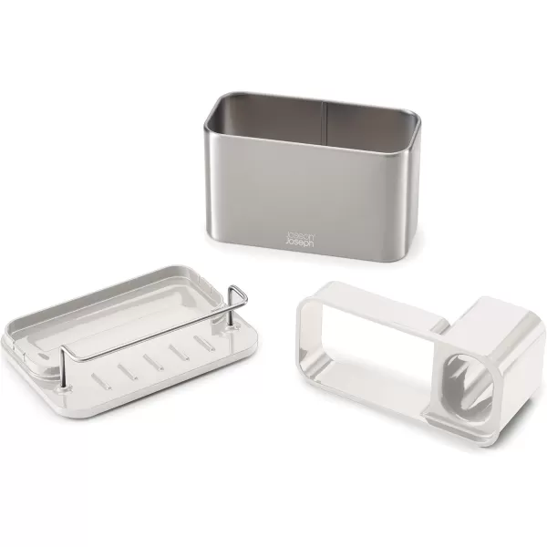 imageJoseph Joseph Surface Stainless Steel Caddy Sink Area Organizer and Sponge Holder StoneLight Stone