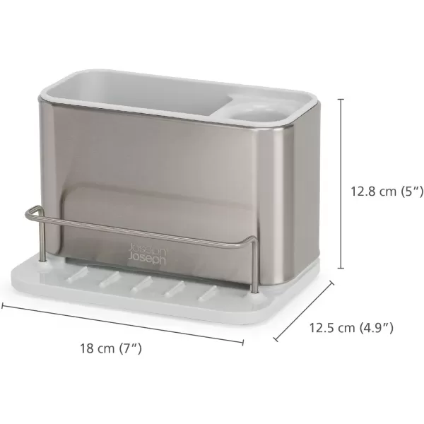 imageJoseph Joseph Surface Stainless Steel Caddy Sink Area Organizer and Sponge Holder StoneLight Stone