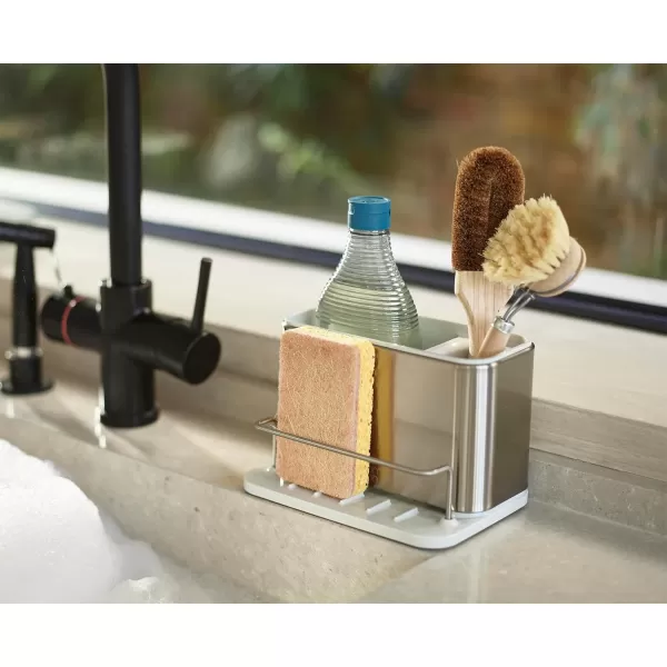 imageJoseph Joseph Surface Stainless Steel Caddy Sink Area Organizer and Sponge Holder StoneLight Stone