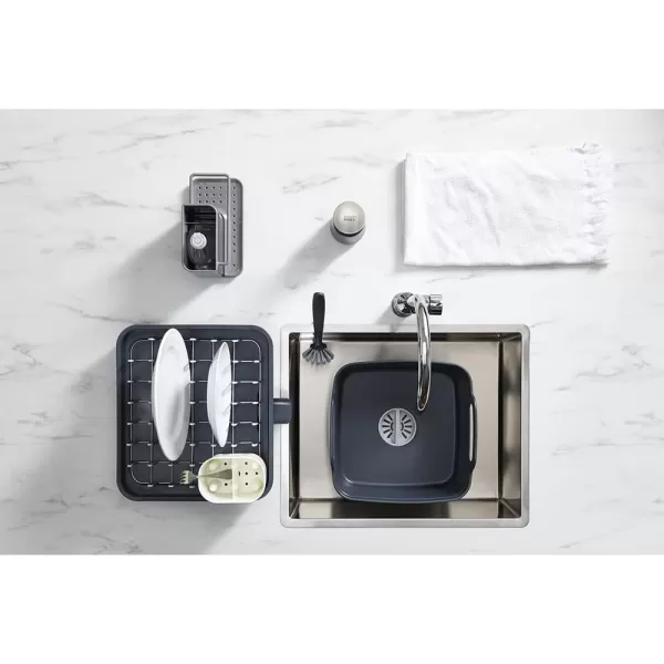 imageJoseph Joseph WashampampDrain Dish Tub Wash Basin  Light StoneSageGray
