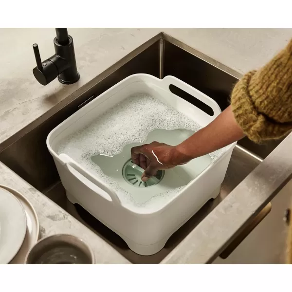 imageJoseph Joseph WashampampDrain Dish Tub Wash Basin  Light StoneSageStoneSage
