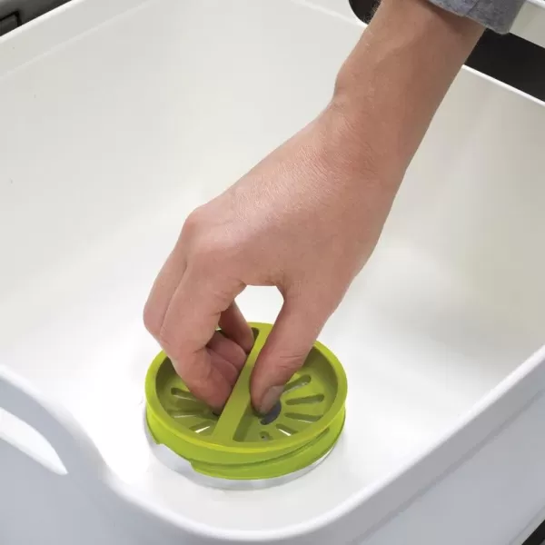 imageJoseph Joseph WashampampDrain Dish Tub Wash Basin  Light StoneSageWhiteGreen
