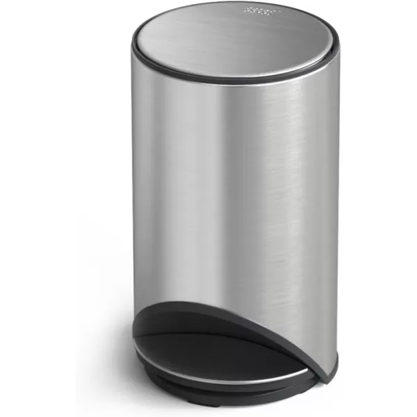 imageJoseph Joseph Arc 10L26 Gallon Slimline Trash Can Bin with Easy Push Pedal Liner Pocket SoftClose Lid FingerprintProof Removable Inner Bucket Stainless SteelStainless Steel