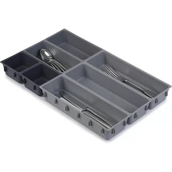 imageJoseph Joseph Blox 10 Piece Plastic Storage Trays Organizer Grey7 piece