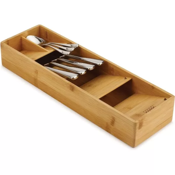 imageJoseph Joseph DrawerStore Compact Utensil Organizer For Kitchen Drawer Silverware Flatware Tray Small Bamboo