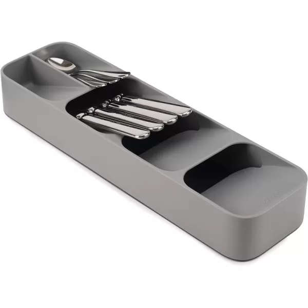 imageJoseph Joseph DrawerStore Compact Utensil Organizer For Kitchen Drawer Silverware Flatware Tray Small Grey