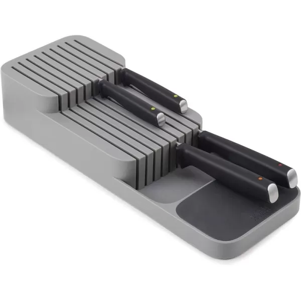 imageJoseph Joseph DrawerStore Knife Organizer holds up to 9 knives Kitchen Organization ampamp Drawer Storage  Compact Grey