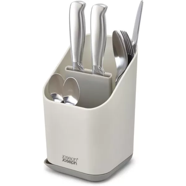 imageJoseph Joseph Duo Kitchen Sink Cutlery Drainer with Knife Slot Kitchen Sink Drying Rack Cutlery Organizer GreyOneSize