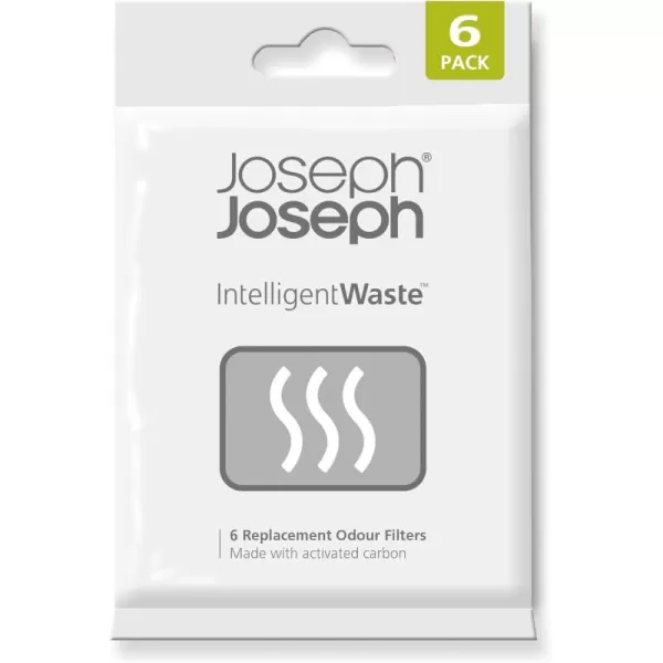 imageJoseph Joseph Intelligent Waste Replacement Carbon Odor Filters for Totem Titan Compost Bin 2 Count Pack of 1 Black6 Count Pack of 1