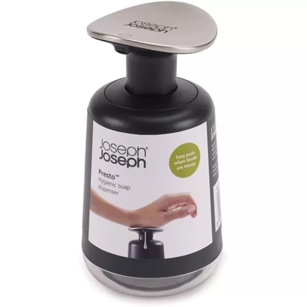 imageJoseph Joseph Presto StainlessSteel Hygienic EasyPush Soap Dispenser with Wide Pump Stainless SteelGrayGray