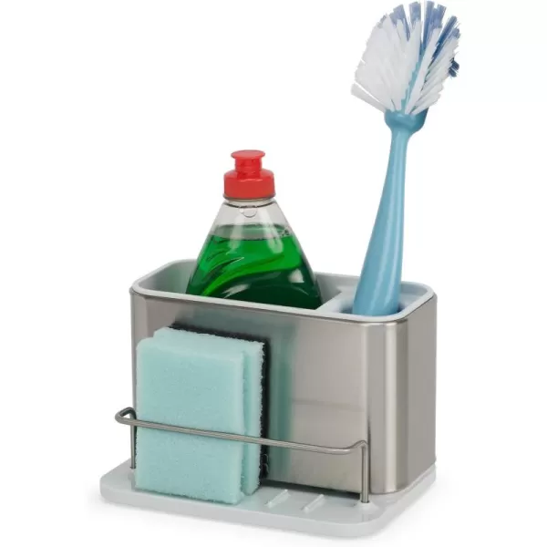 imageJoseph Joseph Surface Stainless Steel Caddy Sink Area Organizer and Sponge Holder StoneLight Stone