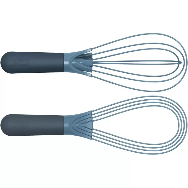 imageJoseph Joseph 981000 Twist Whisk 2In1 Collapsible Balloon and Flat Whisk Silicone Coated Steel Wire SkyBlue