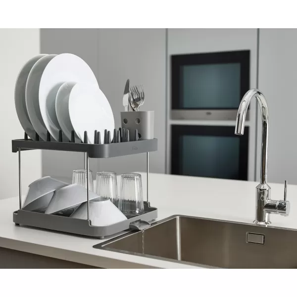 imageJoseph Joseph Duo Compact Dish Rack  Grey2Tier