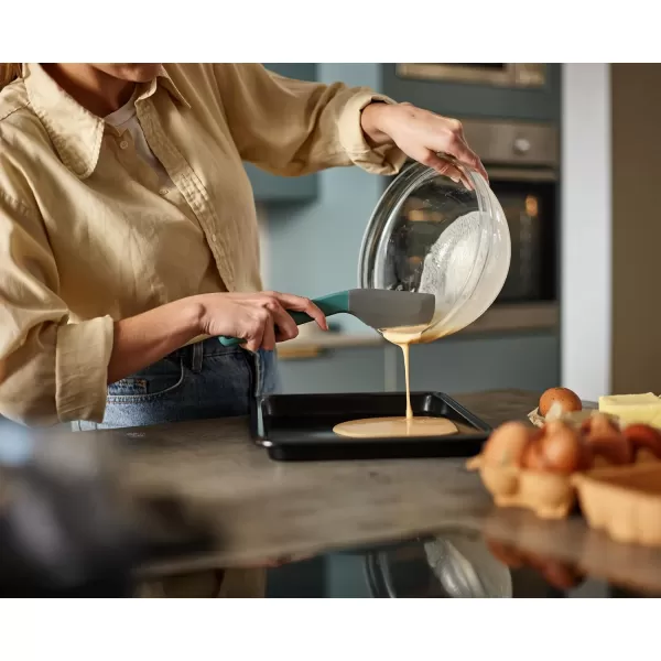 imageJoseph Joseph Duo Silicone Spatula Ergonomically Shaped HeatResistant Silicone Head Perfect for Mixing Bowls ampamp NonStick Cookware OpalOpal