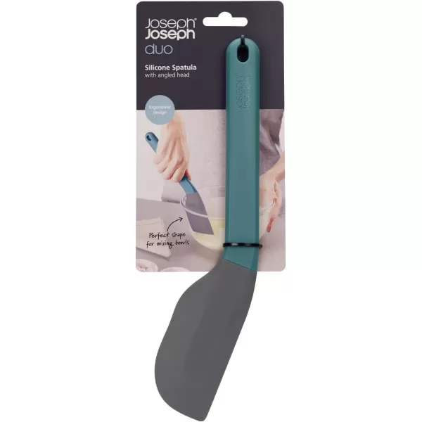 imageJoseph Joseph Duo Silicone Spatula Ergonomically Shaped HeatResistant Silicone Head Perfect for Mixing Bowls ampamp NonStick Cookware OpalOpal