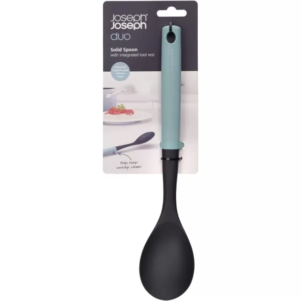 imageJoseph Joseph Duo Slotted Spoon with Integrated Tool Rest Hygienic Design HeatResistant Nylon Head Ideal for NonStick Cookware Opal