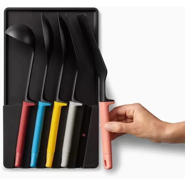 imageJoseph Joseph Elevate Store 5piece Utensil Set with Indrawer Storage Tray Multicolor